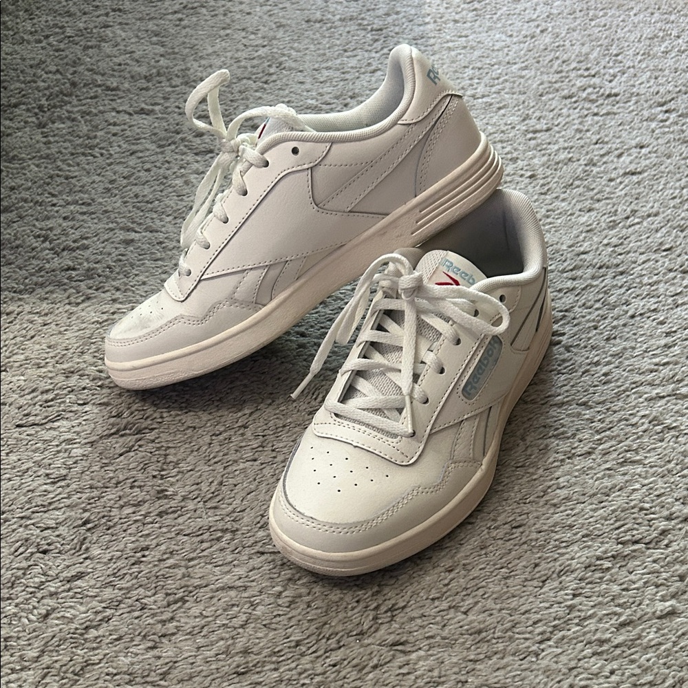Reebok White Low-Top Leather Sneakers